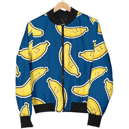 Banana Pattern Print Design BA03 Men Bomber Jacket