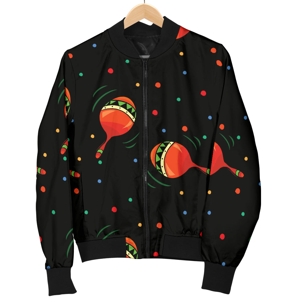 Maracas Pattern Print Design 03 Women's Bomber Jacket