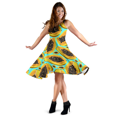 Papaya Pattern Print Design PP03 Midi Dress