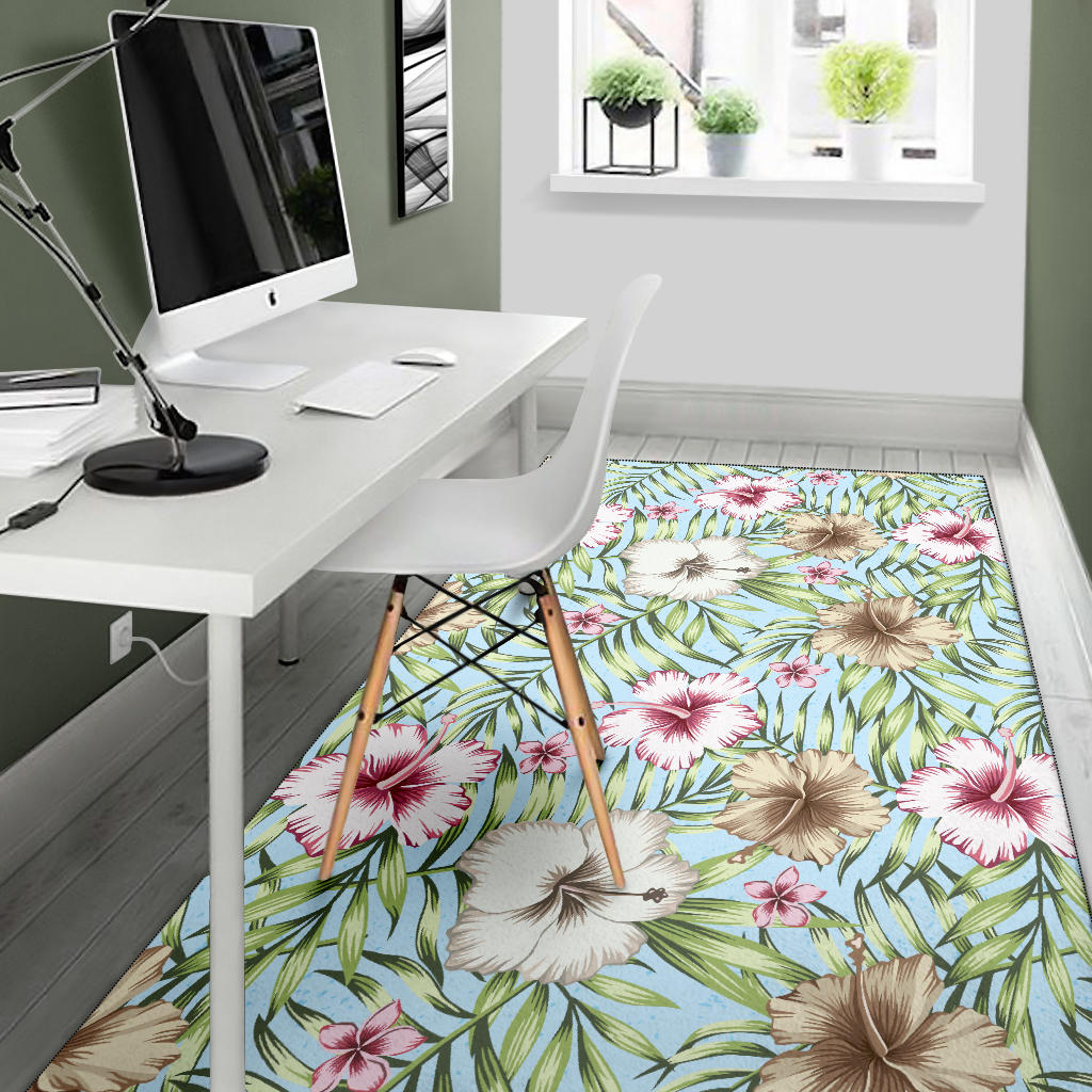 Tropical Flower Pattern Print Design TF05 Area Rugs