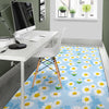 Daisy Pattern Print Design DS010 Area Rugs