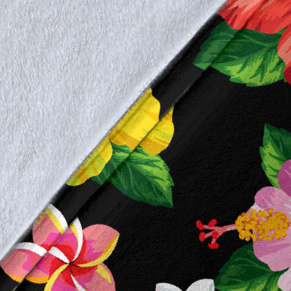 Hibiscus Pattern Print Design HB025 Fleece Blanket