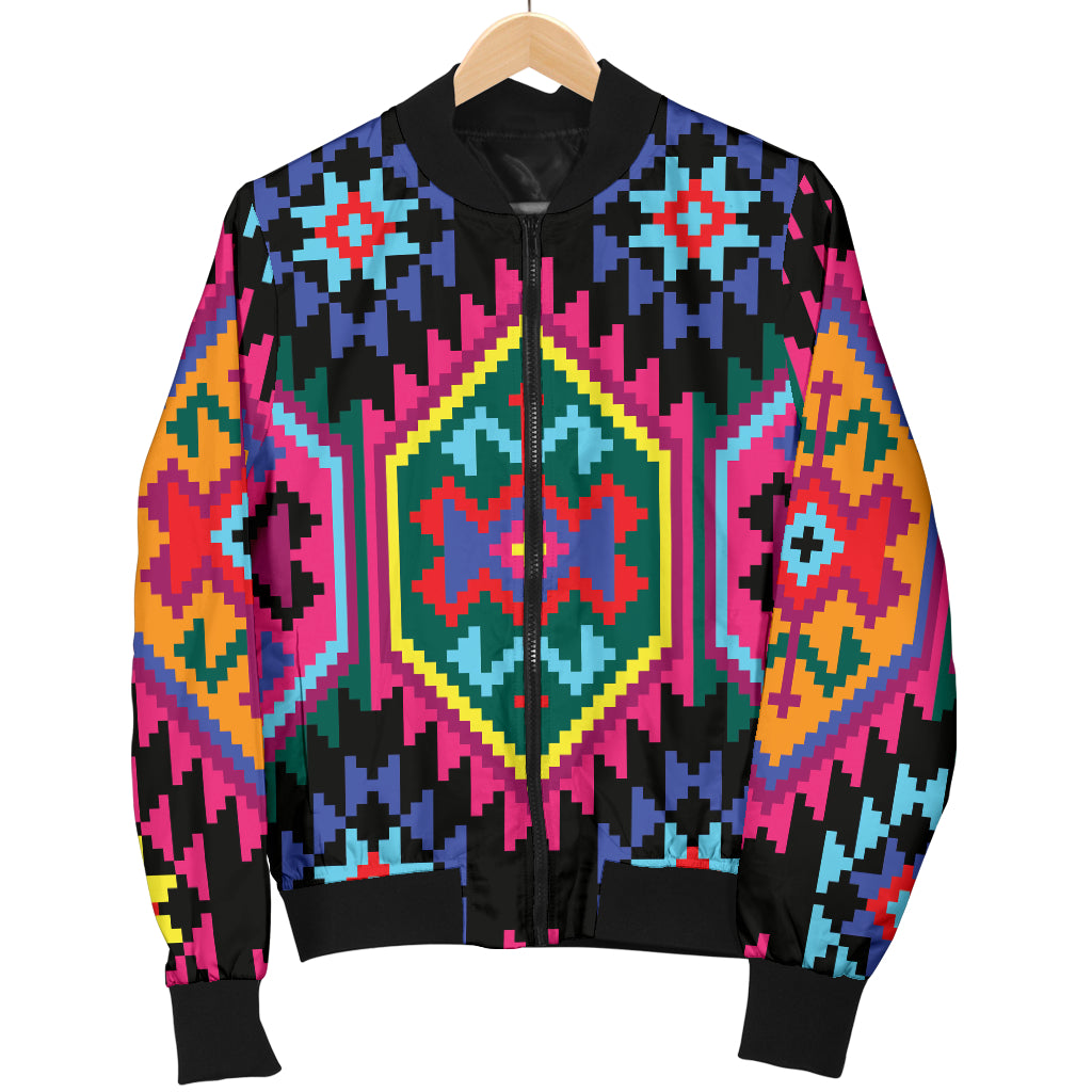 Mexican Pattern Print Design 02 Women's Bomber Jacket