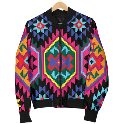 Mexican Pattern Print Design 02 Women's Bomber Jacket
