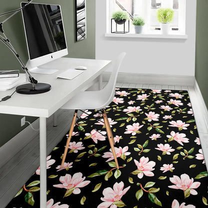 Magnolia Pattern Print Design MAG01 Area Rugs