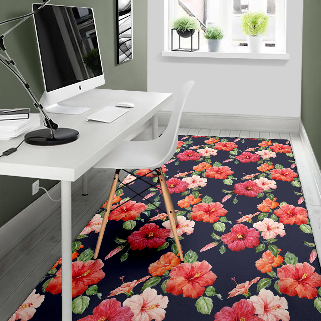 Tropical Flower Pattern Print Design TF020 Area Rugs