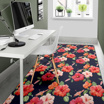 Tropical Flower Pattern Print Design TF020 Area Rugs