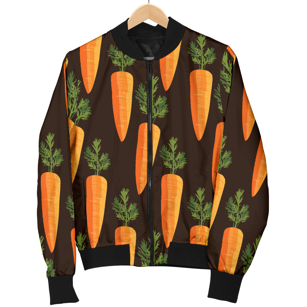 Carrot Pattern Print Design 06 Women's Bomber Jacket
