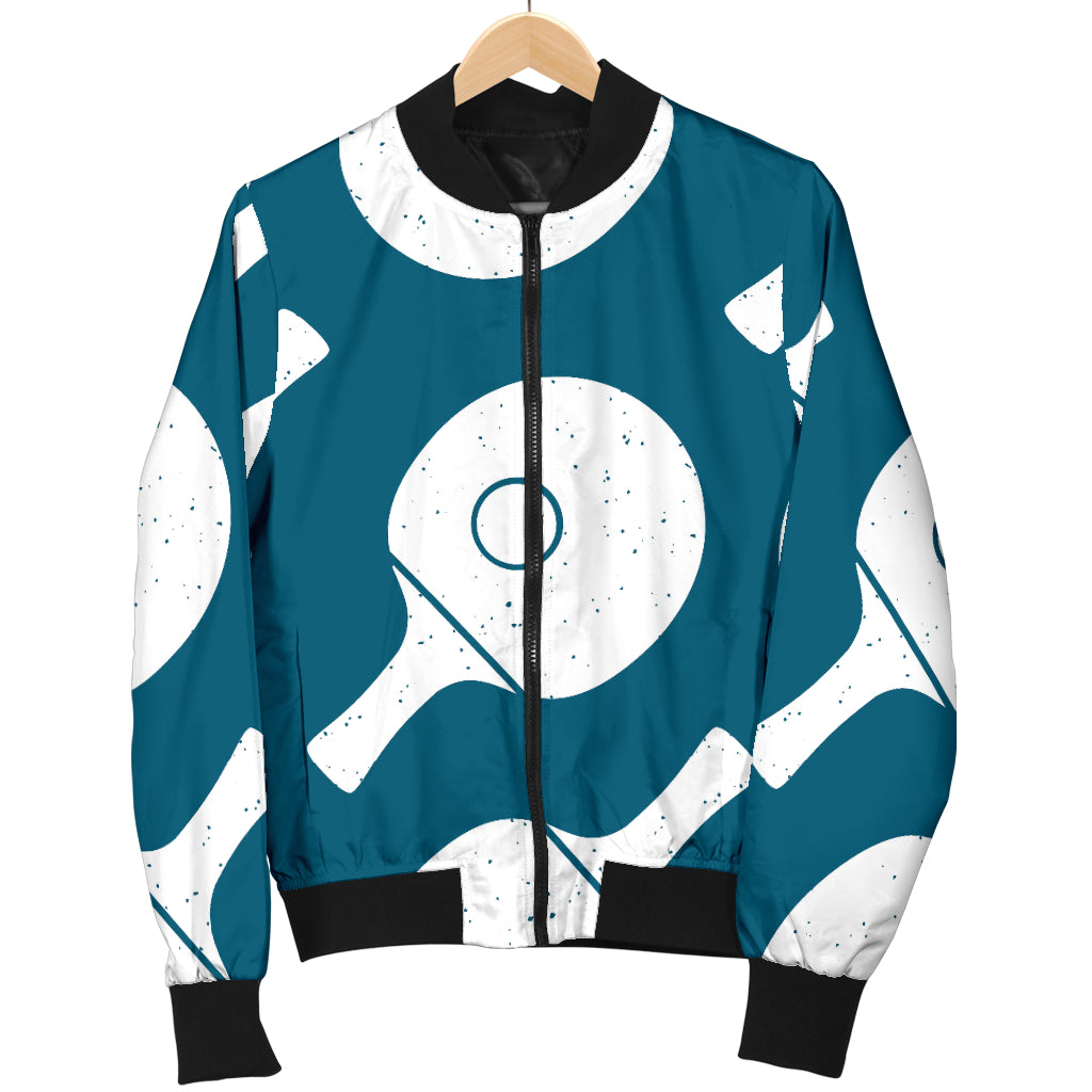 Ping Pong Pattern Print Design A02 Women's Bomber Jacket