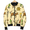 Cowboy Pattern Print Design 04 Women's Bomber Jacket