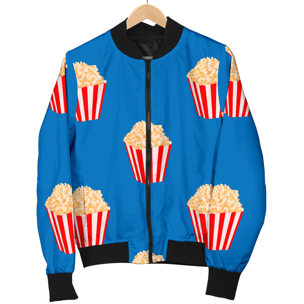 Popcorn Pattern Print Design A04 Women's Bomber Jacket