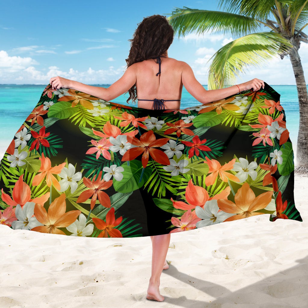 Amaryllis Pattern Print Design AL07 Sarong Pareo Wrap