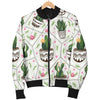 Cactus Pattern Print Design 04 Women's Bomber Jacket