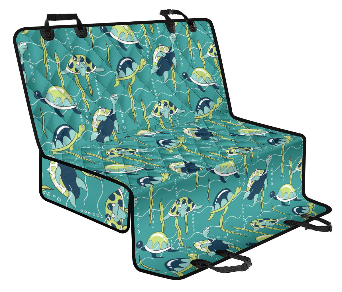 Sea Turtle Pattern Print Design T08 Rear Dog  Seat Cover