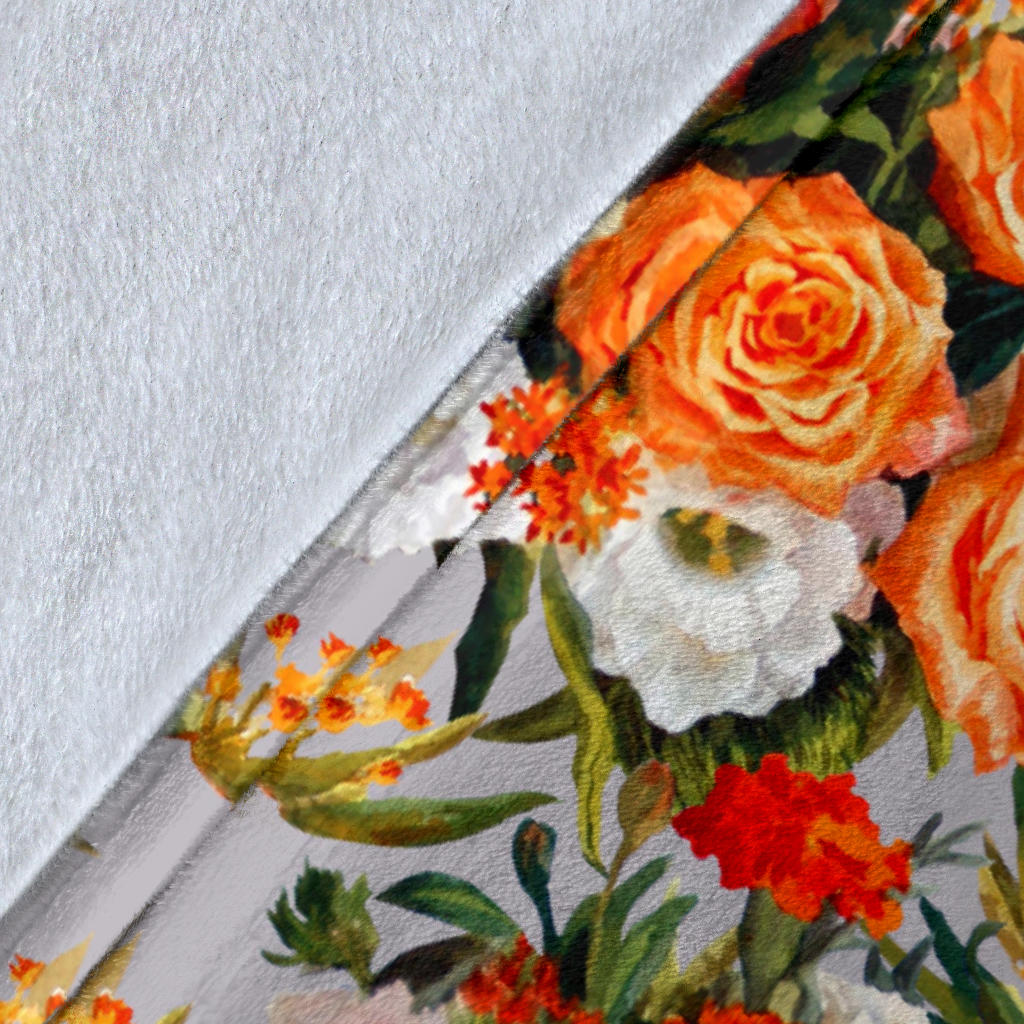 Lisianthus Pattern Print Design LT04 Fleece Blanket
