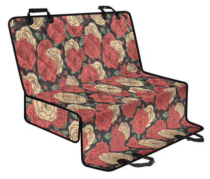 Camellia Pattern Print Design CM01 Rear Dog  Seat Cover