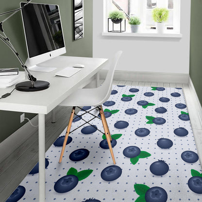 Blueberry Pattern Print Design BB02 Area Rugs