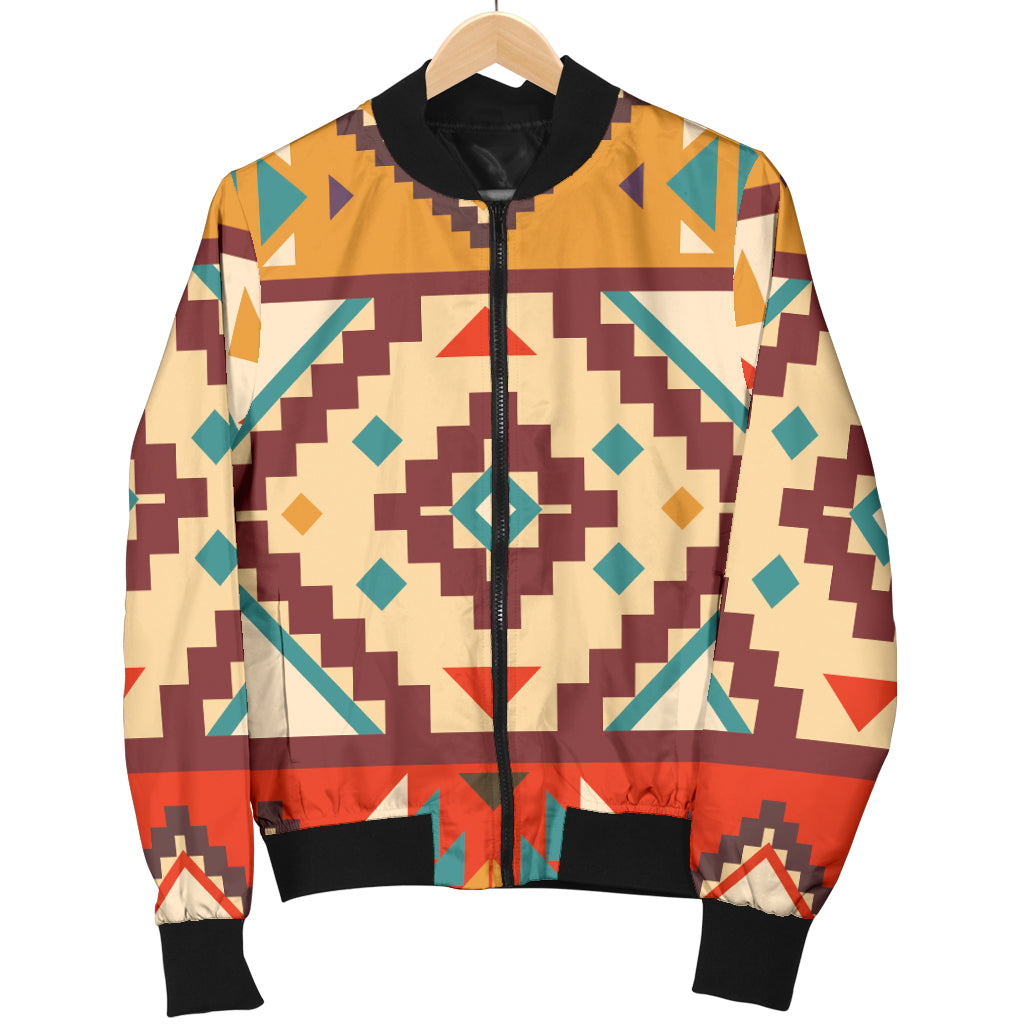 Navajo Pattern Print Design A01 Women's Bomber Jacket
