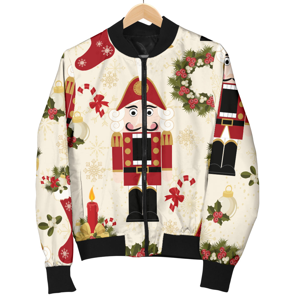 Nutcracker Pattern Print Design A01 Women's Bomber Jacket