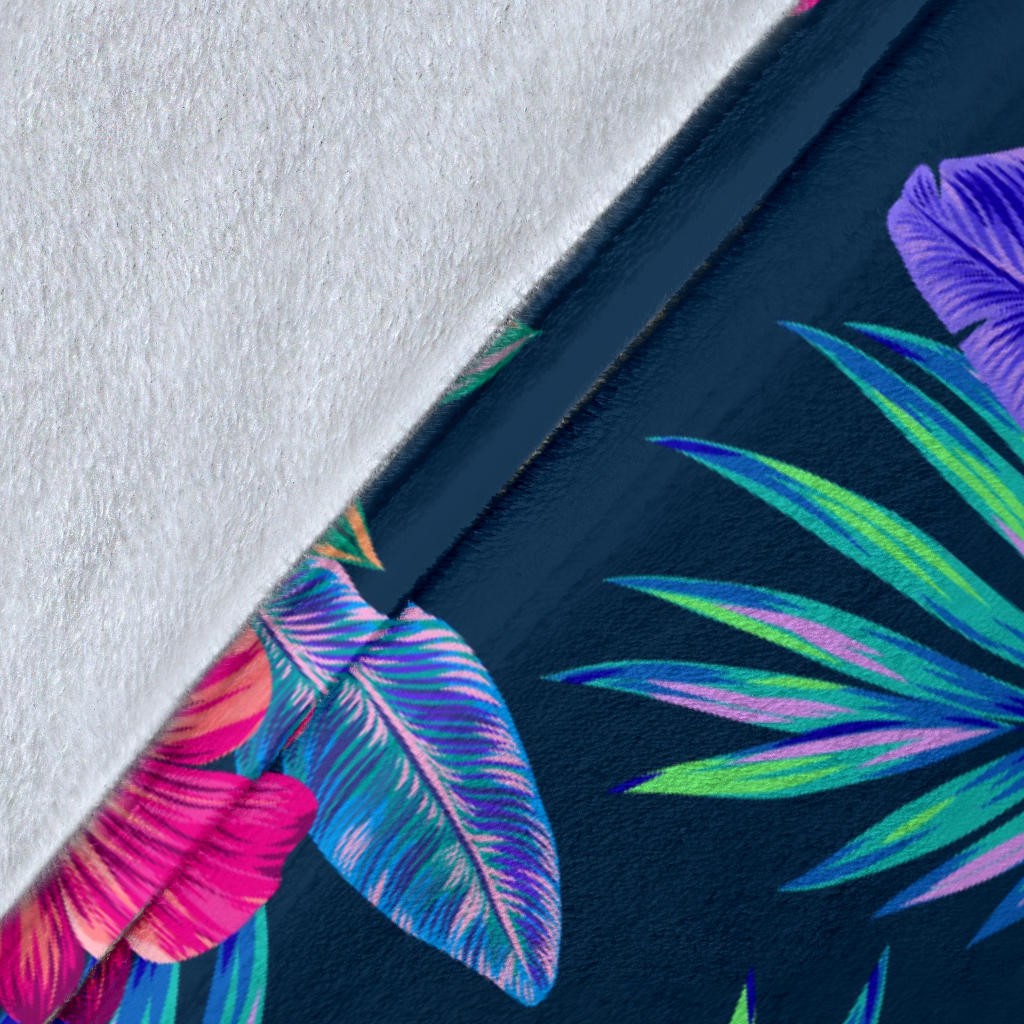 Tropical Flower Pattern Print Design TF09 Fleece Blanket