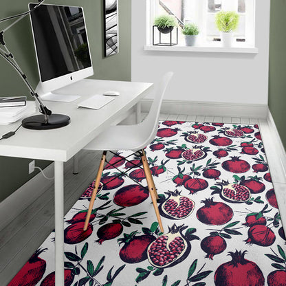 Pomegranate Pattern Print Design PG01 Area Rugs