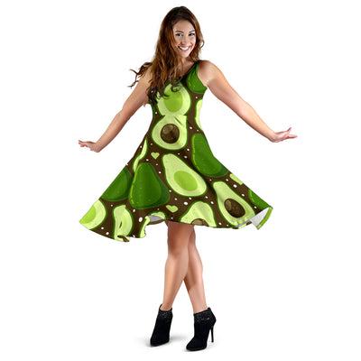 Avocado Pattern Print Design AC04 Midi Dress