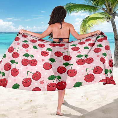 Cherry Pattern Print Design CH02 Sarong Pareo Wrap