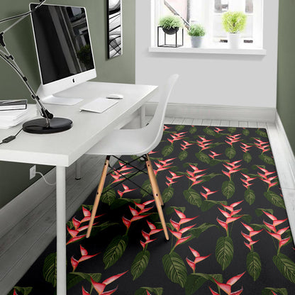 Heliconia Pattern Print Design HL07 Area Rugs