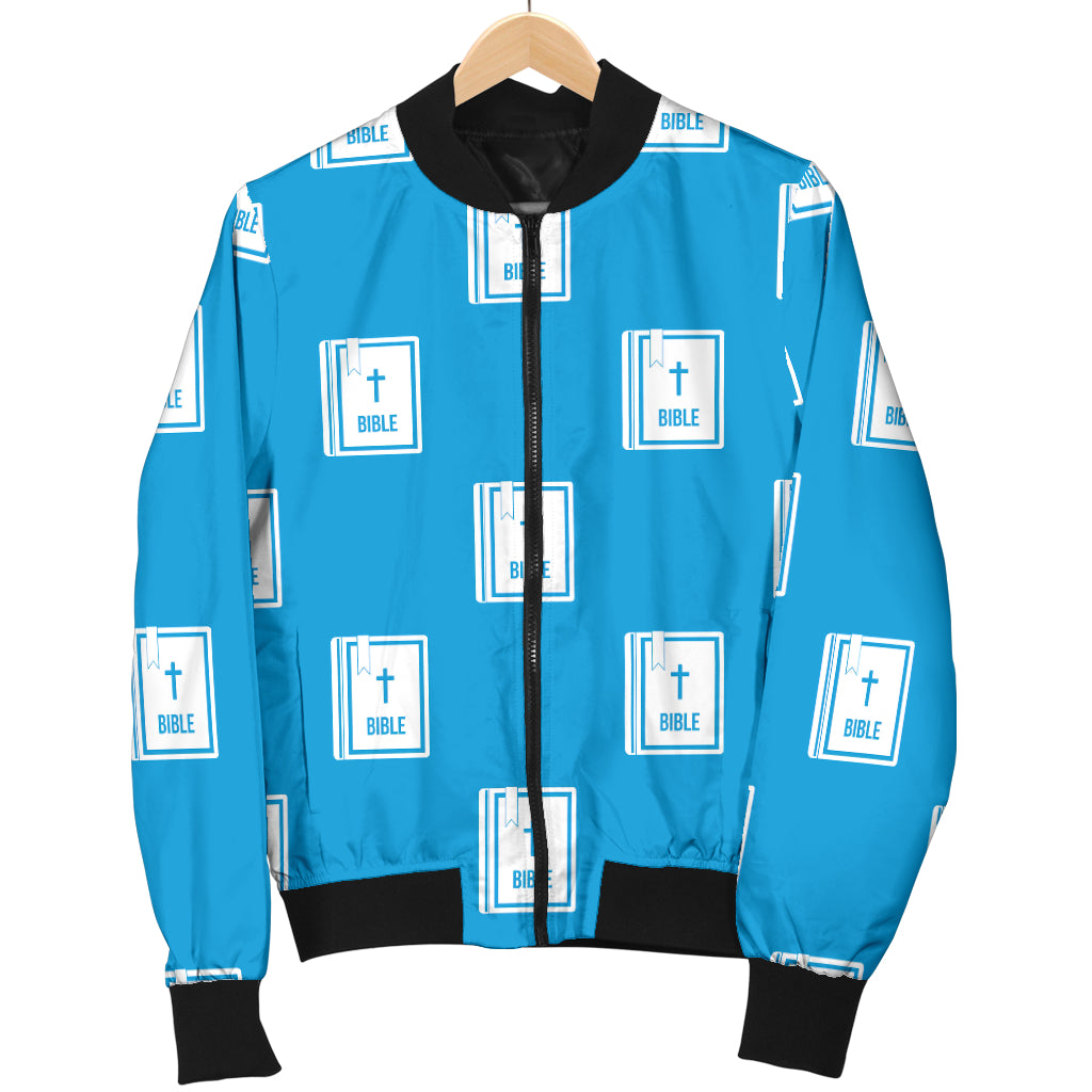 Bible Pattern Print Design 02 Women's Bomber Jacket