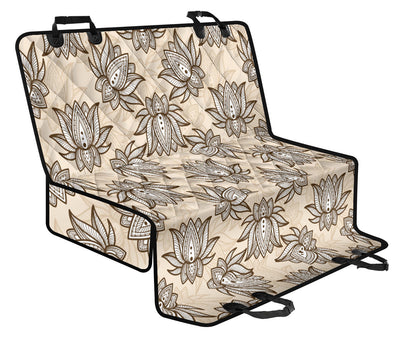 Lotus Boho Pattern Print Design LO05 Rear Dog  Seat Cover