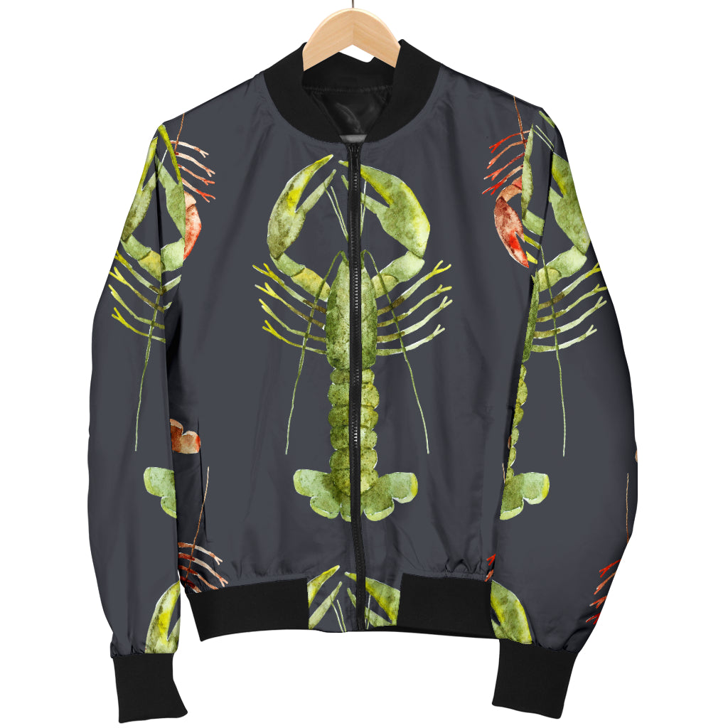 Lobster Pattern Print Design 01 Women's Bomber Jacket
