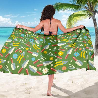 Gardening Pattern Print Design G06 Sarong Pareo Wrap