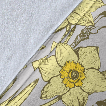 Daffodils Pattern Print Design DF05 Fleece Blanket