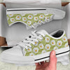 Daisy Pattern Print Design DS06 White Bottom Low Top Shoes