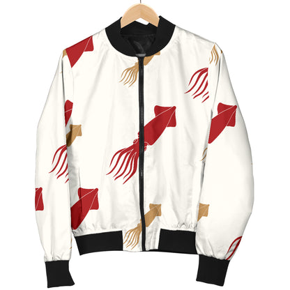 Giant Squid Pattern Print Design 01 Women's Bomber Jacket