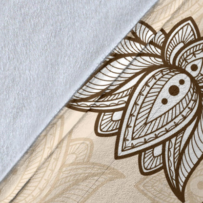 lotus Boho Pattern Print Design LO05 Fleece Blanket