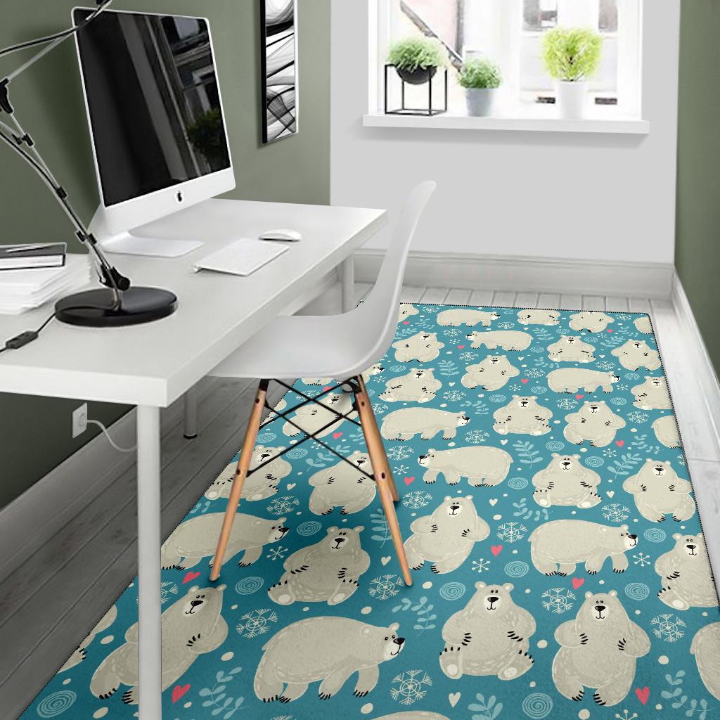 Bear Pattern Print Design BE04 Area Rugs