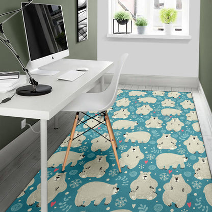Bear Pattern Print Design BE04 Area Rugs
