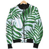 Palm Leaves Pattern Print Design PL06 Women Bomber Jacket