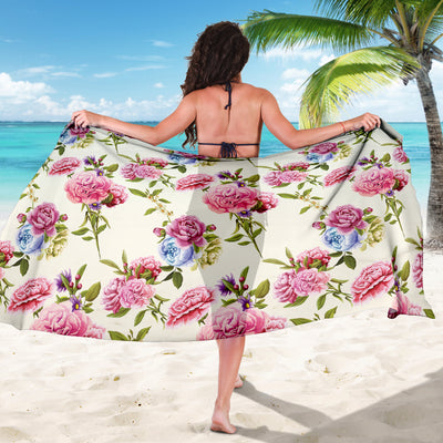 Carnations Pattern Print Design CN02 Sarong Pareo Wrap