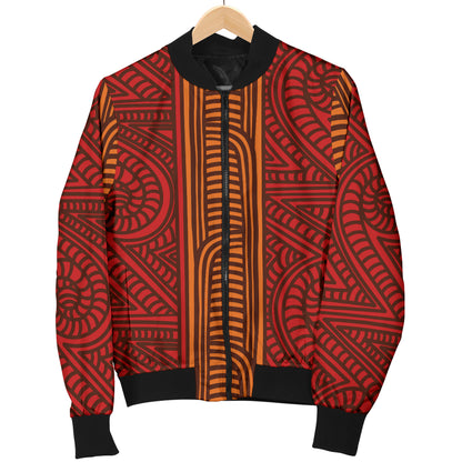 Maori Pattern Print Design 05 Women's Bomber Jacket