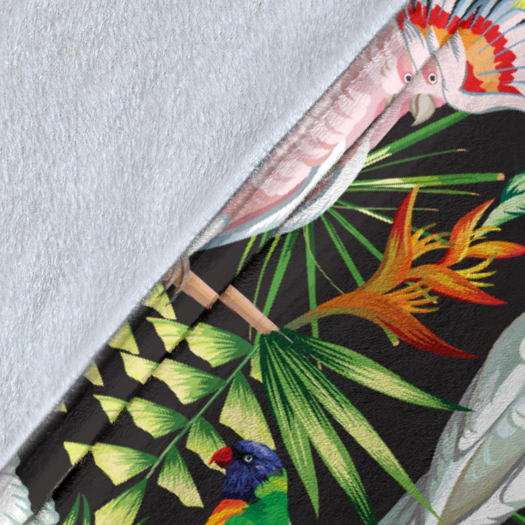 Tropical Flower Pattern Print Design TF03 Fleece Blanket