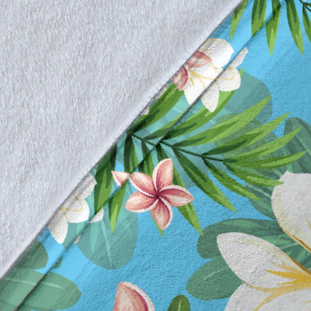Plumeria Pattern Print Design PM028 Fleece Blanket