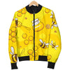 Bee Pattern Print Design BEE01 Men Bomber Jacket