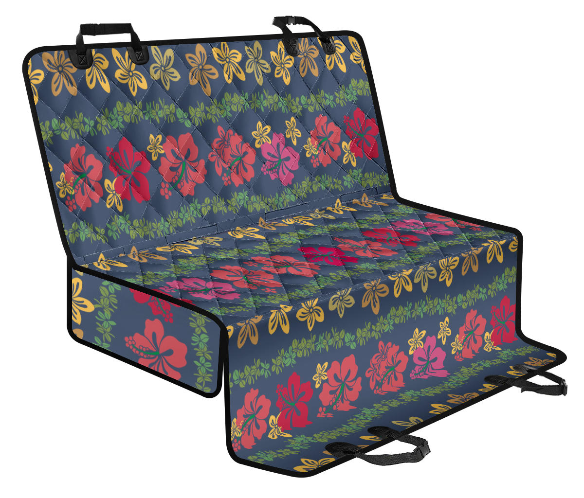 Hawaiian Themed Pattern Print Design H018 Rear Dog  Seat Cover