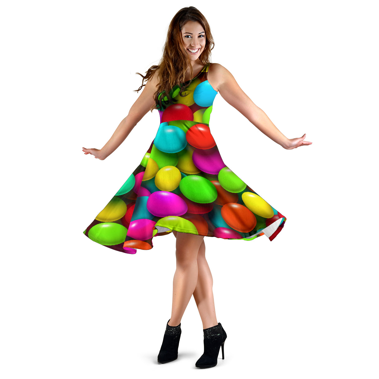 Candy Pattern Print Design CA03 Midi Dress