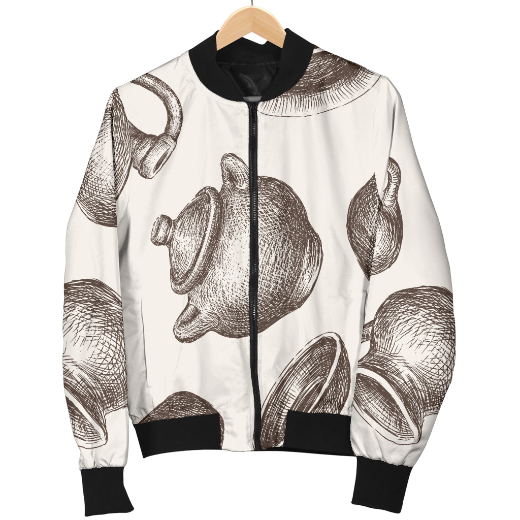 Pottery Pattern Print Design A01 Women's Bomber Jacket