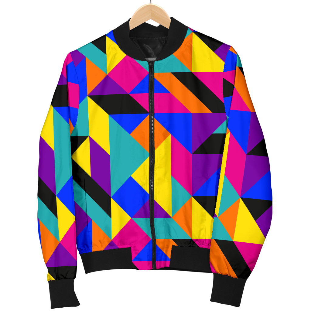 90s Colorful Pattern Print Design 1 Women's Bomber Jacket
