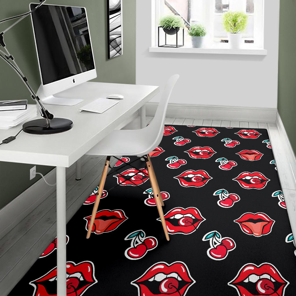 Cherry Pattern Print Design CH04 Area Rugs