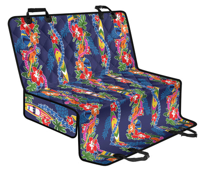 Hawaiian Themed Pattern Print Design H04 Rear Dog  Seat Cover